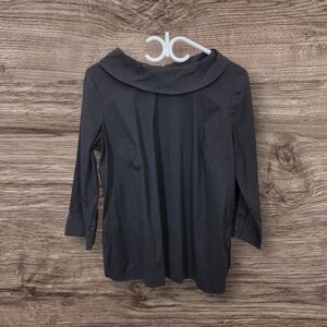 ⭐️Talbots Black 3/4 Sleeve Sailor Collar Blouse Size Med